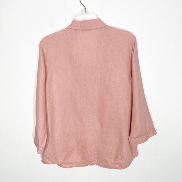 Orvis Pink 100% Linen Set Button Down Shirt and Pull On Pants Size Medium - Picture 5 of 10